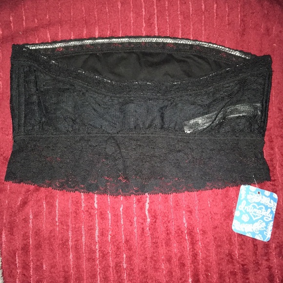 Intimately Free People Black Lace Bandeau Sz M NWT - Picture 5 of 6